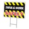 Signmission Think & Work Safely Yard & Stake outdoor plastic coroplast window, C-2436-DS-Think & Work Safely C-2436-DS-Think & Work Safely - alternate 1